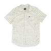 White Print Short Sleeve Button Down