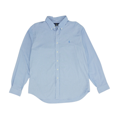 Blue Check Long Sleeve Button Down