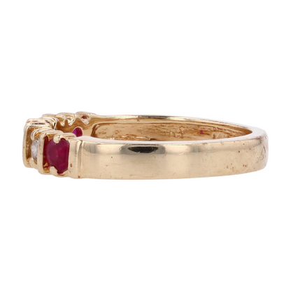14K Yellow Gold Diamond Band Ring