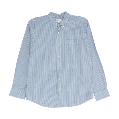 Blue Striped Long Sleeve Button Down