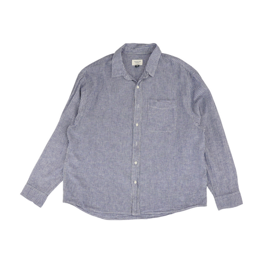 Blue Striped Long Sleeve Button Down