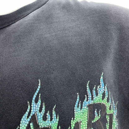Black Crystal Flames Oversized T-Shirt