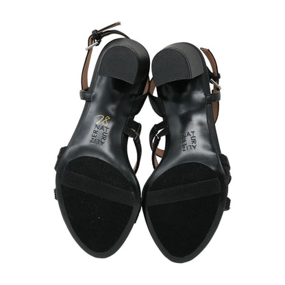 Black Block Heel Sandals