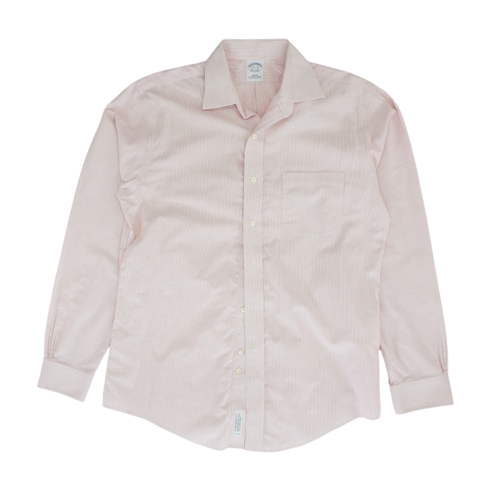 White Striped Long Sleeve Button Down