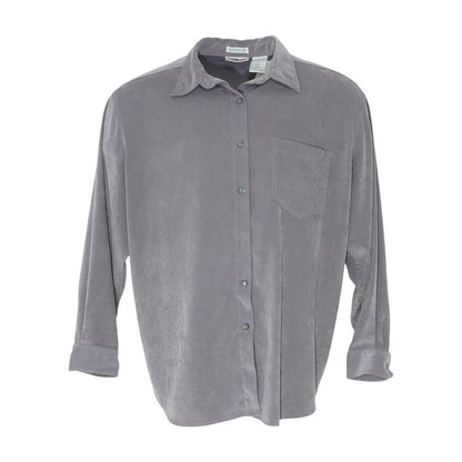 Vintage Gray Jeans Long Sleeve Button Down