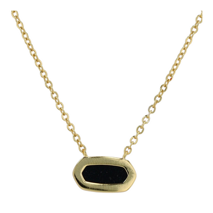 Sterling Silver Onyx Pendant Necklace