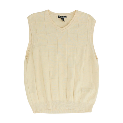 Beige Solid Vest Sweater