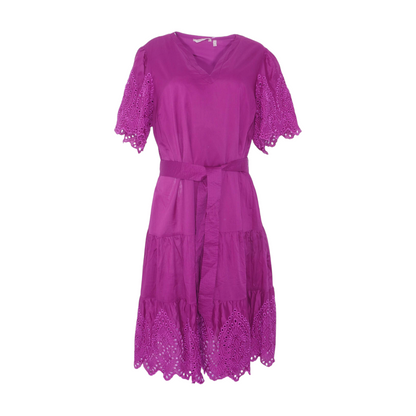 Magenta Plus Midi Dress
