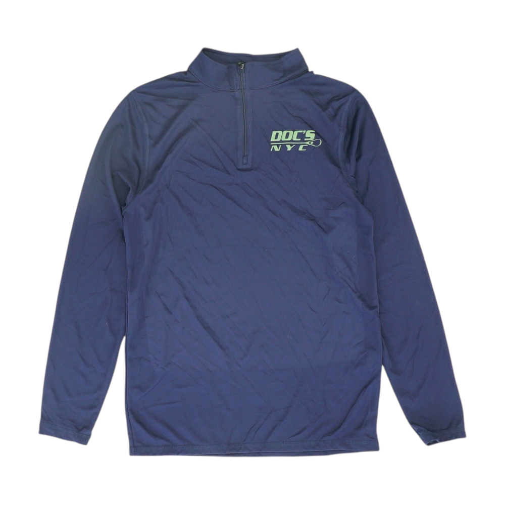 Navy Solid 1/4 Zip Pullover
