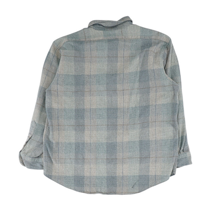 Beige Check Flannel Button Down