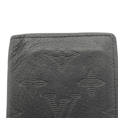 Black Pocket Organizer in Shadow Leather