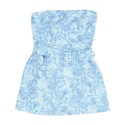 Blue Floral Mini Dress