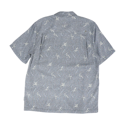 Blue Print Short Sleeve Button Down