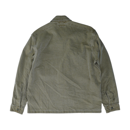 Khaki Solid Long Sleeve Button Down