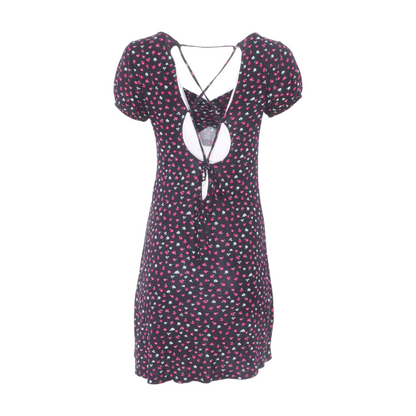 Black Floral Mini Dress