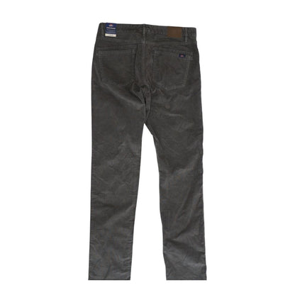 Gray Solid Five Pocket Pants