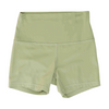 Green Solid Active Shorts