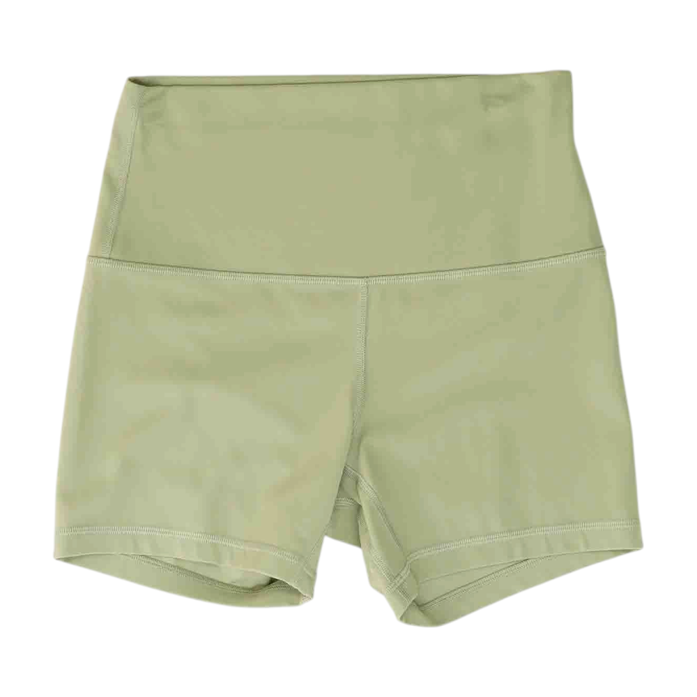 Green Solid Active Shorts