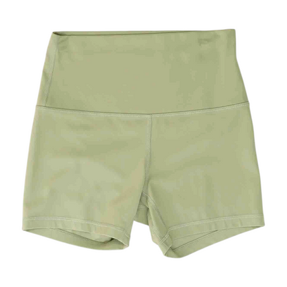 Green Solid Active Shorts