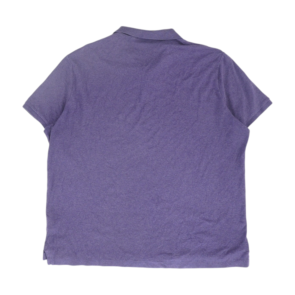 Purple Solid Short Sleeve Polo