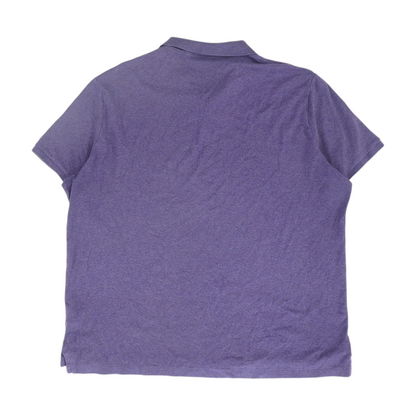 Purple Solid Short Sleeve Polo