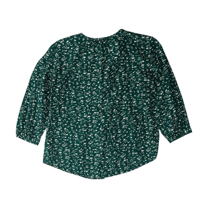 Green Floral Blouse