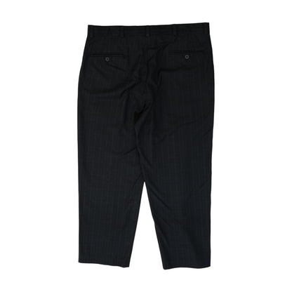 Black Plaid Regular Pants