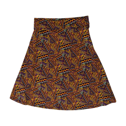 Multi Abstract Midi Skirt