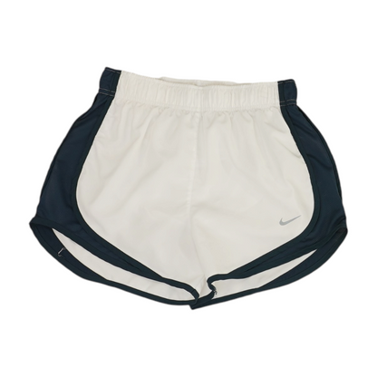 White Color Block Active Shorts