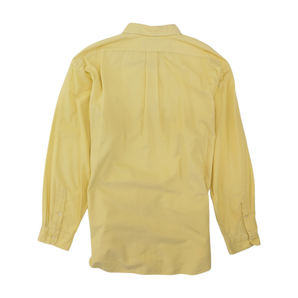 Yellow Solid Long Sleeve Button Down
