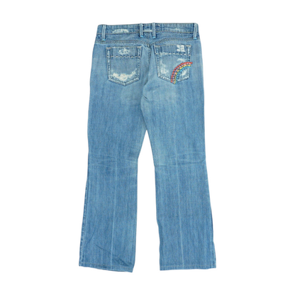 Blue Bootcut Jeans