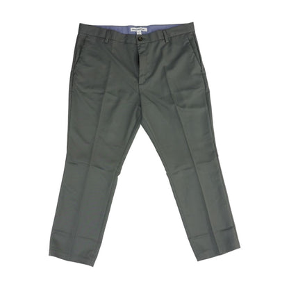 Gray Solid Dress Pants