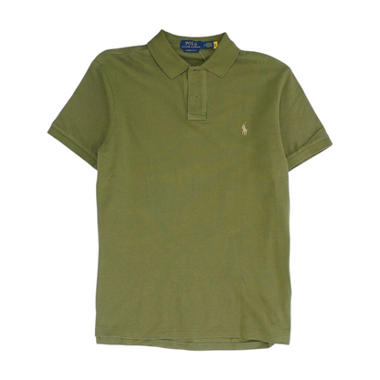 Green Solid Short Sleeve Polo