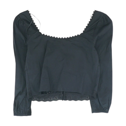 Black Cropped Blouse