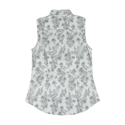 White Floral Button Down