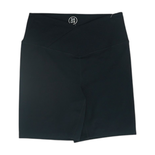 Black Solid Active Shorts