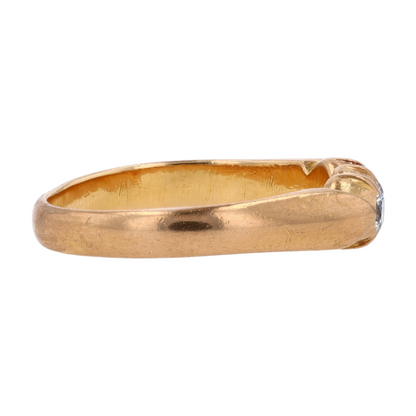 14K Yellow Gold Diamond Band Ring