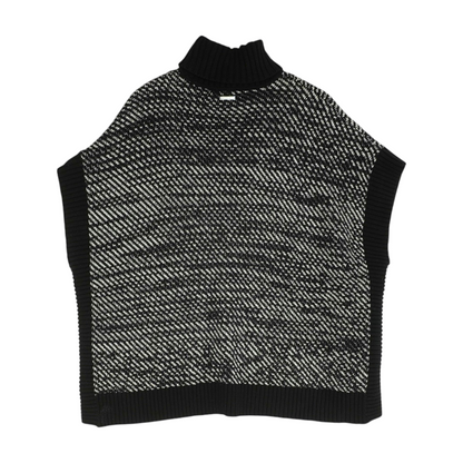 Black Print Pullover Sweater