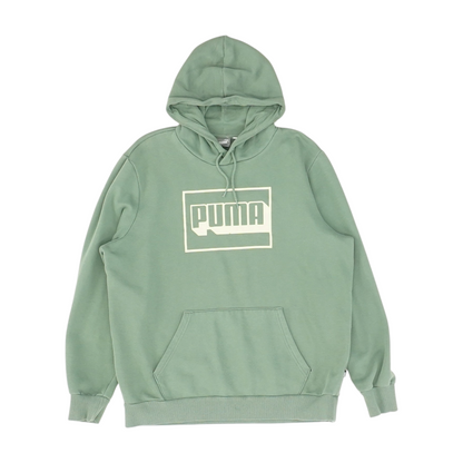Green Solid Hoodie Pullover