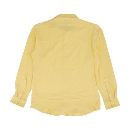 Yellow Solid Long Sleeve Button Down