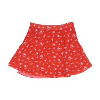 Red Floral Mini Skirt