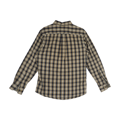 Navy Plaid Long Sleeve Button Down