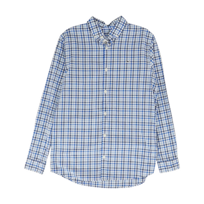 Blue Check Long Sleeve Button Down