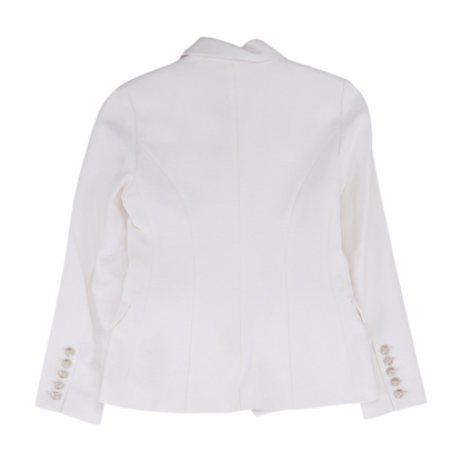 Cream Solid Blazer