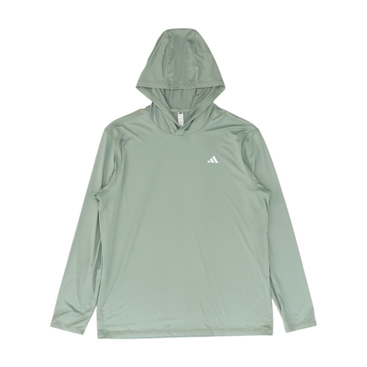 Green Solid Hoodie Pullover