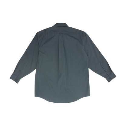 Gray Solid Long Sleeve Button Down