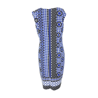 Blue Geometric Mini Dress