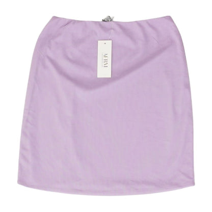 Purple Solid Mini Skirt