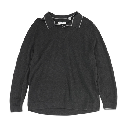 Gray Solid Pullover Sweater
