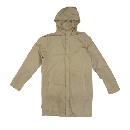 Beige Solid Rain Jacket